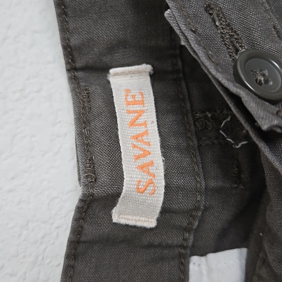 Savane Olive Green Cargo Shorts Classic Utilitarian Style Size W32 - Picture 3 of 7